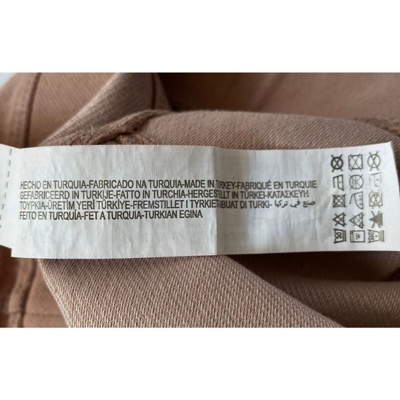 Zara Pants Women's Junior Size 11 - 12 Mauve Pink Wide Leg Crop Stretchy Pull On - Picture 10 of 16